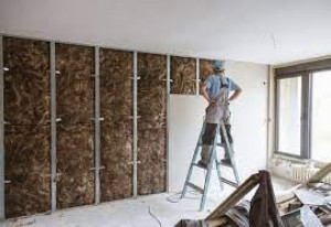 Photo de galerie - Pose placo, faux plafond, enduit, ratissage, bandes, isolation laine de verre, laine de roche, isolation par l'extérieur, peinture, toile de verre,