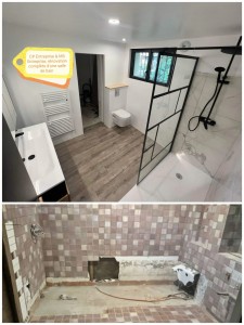 Photo de galerie - CP Entreprise & MS Entreprise, rénovation complète d'une salle de bain. 