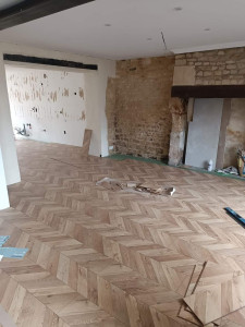 Photo de galerie - Pose de parquet - Revêtement de sol