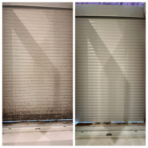 Photo de galerie - Avant/après remise en état d’un volet roulant 