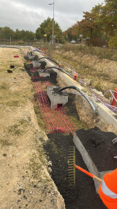 Photo de galerie - Installation des Massif pour borne électrique