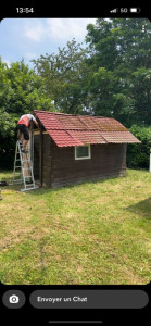 Photo de galerie - Rénovation de cabane de jardin cliente satisfaite 