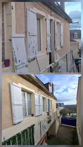 Photo de galerie - Remise en peinture sur volet effectuer par mes soins n'hésitez pas à me contacter merci.