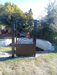 Photo de galerie - Portillon de réception d'un portail coulissant 