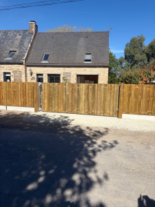 Photo de galerie - Pose de clôture et portail 