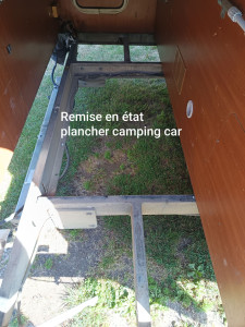 Photo de galerie - Remise en état plancher soute de camping car 