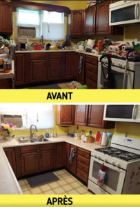 Photo de galerie - Avant / Après : Nettoyage cuisine