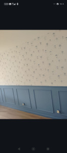 Photo de galerie - Papier peint peinture sur moulure 
