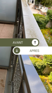 Photo de galerie - Avant/Apres Nettoyage de terrasse dans les moindre détails 
