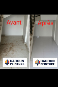 Photo de galerie - Pose de carrelage et raffrechichement peinture joint 