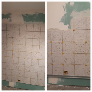 Photo de galerie - Pose carrelage salle de bain