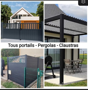 Photo de galerie - Aménagement extérieur, pergolas, terrasses , dalle béton, brise vue , Clôtures et portails ...