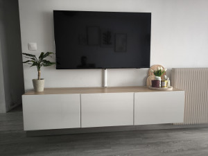Photo de galerie - J'ai fait le montage et l'accrochage du meuble et de la TV.