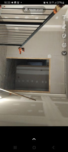 Photo de galerie - Création du cloison + pose de porte 