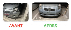 Photo de galerie -  Réparation carrosserie avant et phares avant.

#Diagnostic #Réparation #Confiance