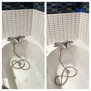 Photo de galerie - Changement de joint silicone de baignoire / douche