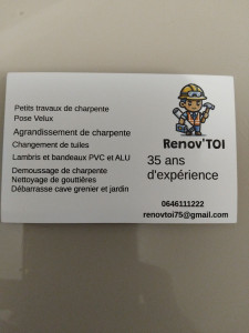 Photo de galerie - Avec 35 ans d'expérience aujourd'hui je lance mon activité .
tout travaux de charpente 
contactez moi pour plus de renseignements 