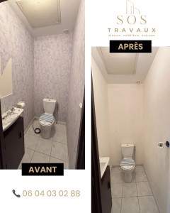 Photo de galerie - Tapisserie enlevée et trou rebouché 