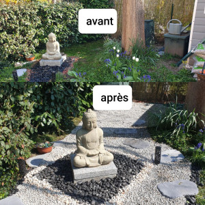 Photo de galerie - Petit aménagement d'une parti du jardin.