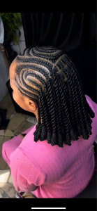 Photo de galerie - Coiffure natte collé 