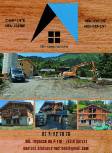 Photo de galerie - Bini constructions est une entreprise de construction  charpente bois, menuiserie et couverture dans la haute Savoie et Savoie disponible pour tous vos projets 