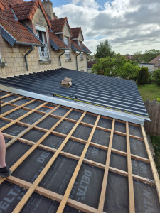 Photo de galerie - Pose de bac acier