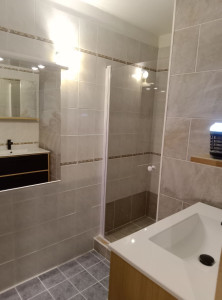 Photo de galerie - Changement d une baignoire par une douche a l'italienne 