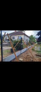 Photo de galerie - Pose de 30m de clôture rigide avec soubassement 50cm