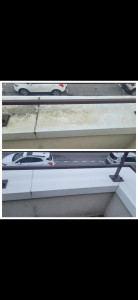 Photo de galerie - Nettoyage de la rambarde sur un balcon 