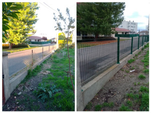 Photo de galerie - Pose de grillage rigide 