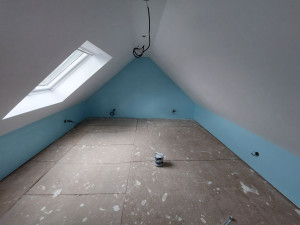Photo de galerie - Ratissage complet avec peinture pour chambre d'enfant. 