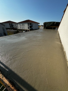 Photo de galerie - Bétonnage dalle toiture 