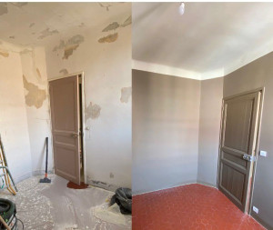 Photo de galerie - Peinture intérieure avant après 