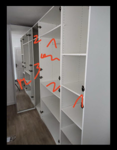 Photo de galerie - Montage d'un dressing IKEA