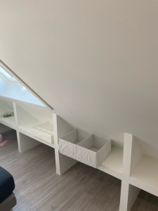 Photo de galerie - Placard en placo sous pentes 