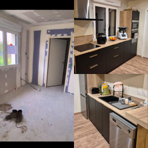 Photo de galerie - Pose d'une cuisine 