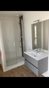 Photo de galerie - Installation et raccordement meuble vasque, parois de douche 