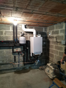 Photo de galerie - Installation chaudière hybride Daikin 