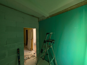 Photo de galerie - Montage de mur et pose de placo 
