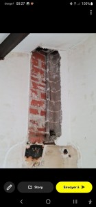 Photo de galerie - Démolition  De cheminées Début de travaux de rénovation en BA13