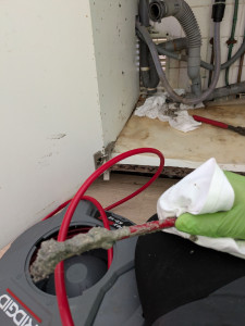 Photo de galerie - Curage - débouchage canalisation évier avec fort défaut de pente (à reprendre)