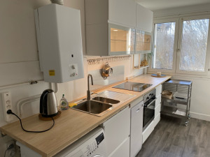 Photo de galerie - Installation complète d’une cuisine avec plomberie et électricité 