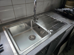 Photo de galerie - Remplacement d'un évier de cuisine.