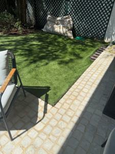 Photo de galerie - Pose synthétique et passage Karcher 