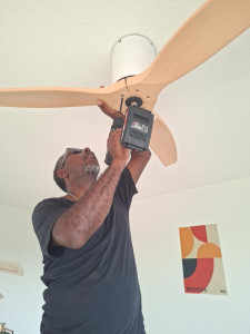 Photo de galerie - Pose luminaires ventilateur 