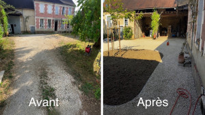 Photo de galerie - Aménagement d’une cour avec création 