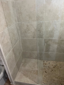 Photo de galerie - Pose d’une douche à l’italienne 