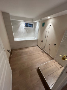 Photo de galerie - Pose du carrelage 