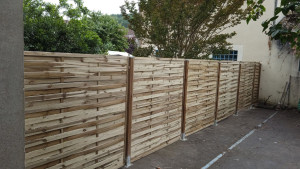 Photo de galerie - Voici une clôture en ecostra que j'ai réalisé