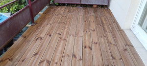 Photo de galerie - Montage terrasse de bois. 